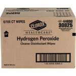 Clorox Healthcare Hydrogen Peroxide Cleaner Disinfectant Wipes, 5.75 x 6.75, Unscented, White, 155/Canister, 6 Canisters/Carton (30825) - Image 4