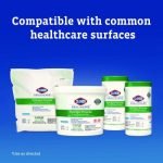Clorox Healthcare Hydrogen Peroxide Cleaner Disinfectant Wipes, 11 x 12, Unscented, White, 185/Canister, 2 Canisters/Carton (30826) - Image 9
