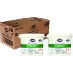 Clorox Healthcare Hydrogen Peroxide Cleaner Disinfectant Wipes, 11 x 12, Unscented, White, 185/Canister, 2 Canisters/Carton (30826)