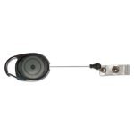 Advantus Carabiner-Style Retractable ID Card Reel, 30" Extension, Smoke, 12/Pack (75551) - Image 2
