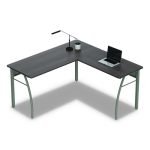 Linea Italia Trento Line L-Shaped Desk, 59.13" x 59.13" x 29.5", Mocha/Gray (TR737MOC) - Image 5