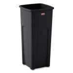 Rubbermaid Commercial Untouchable Square Waste Receptacle, 23 gal, Plastic, Black (356988BK) - Image 4