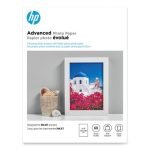 HP Advanced Photo Paper, 10.5 mil, 5 x 7, Glossy White, 60/Pack (Q8690A
