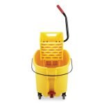 Rubbermaid Commercial WaveBrake 2.0 Bucket/Wringer Combos, Side-Press, 26 qt, Plastic, Yellow (FG748000YEL) - Image 3