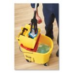 Rubbermaid Commercial WaveBrake 2.0 Bucket/Wringer Combos, Side-Press, 26 qt, Plastic, Yellow (FG748000YEL) - Image 6
