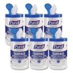 PURELL Healthcare Surface Disinfecting Wipes, 1-Ply, 7" x 10", Unscented, White, 110 Wipes/Canister, 6 Canisters/Carton (934006) - Image 4