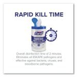 PURELL Healthcare Surface Disinfecting Wipes, 1-Ply, 7" x 10", Unscented, White, 110 Wipes/Canister, 6 Canisters/Carton (934006) - Image 7
