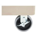 Rubbermaid Commercial BRUTE Heavy-Duty Utility Cart with Lipped Shelves, Plastic, 2 Shelves, 500 lb Capacity, 25.9" x 45.2" x 32.2", Beige (452088BG) - Image 5