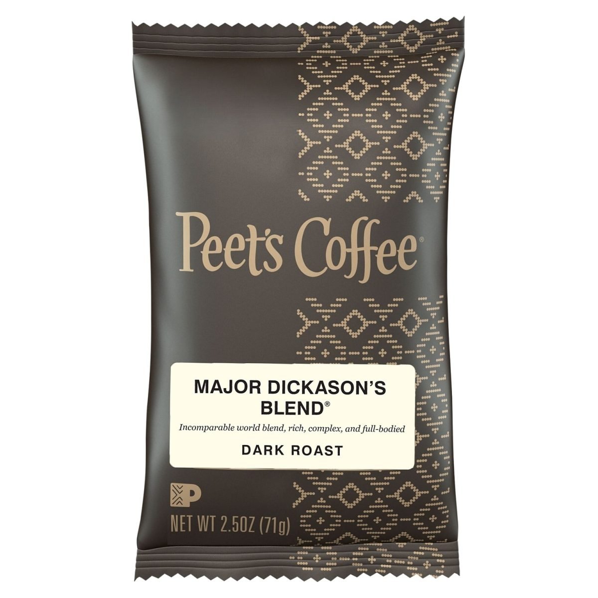 Peet's Coffee Major Dickason's Blend Ground Coffee, Dark Roast, 18/Box (PCEMAJP25) - Image 1