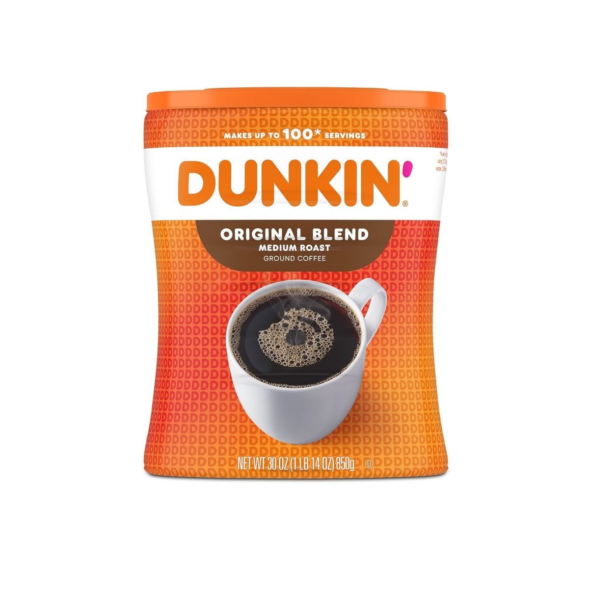 Dunkin' Original Blend Ground Coffee, Medium Roast, 30 oz. Canister (8133401102) - Image 1
