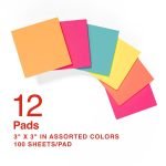Staples Sticky Notes, 3" x 3", Dusk to Dawn Collection, 100 Sheets/Pad, 12 Pads/Pack (S-33BR12/52567) - Image 2