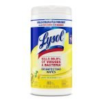 Lysol Disinfecting Wipes, Lemon & Lime Blossom, 80 Wipes/Canister, 6 Canisters/Carton (1920077182CT) - Image 2