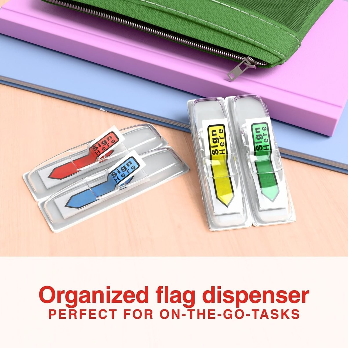 Staples "Sign Here" Message Flags, Assorted Colors, 120 Flags/Pack (ST62860) - Image 4