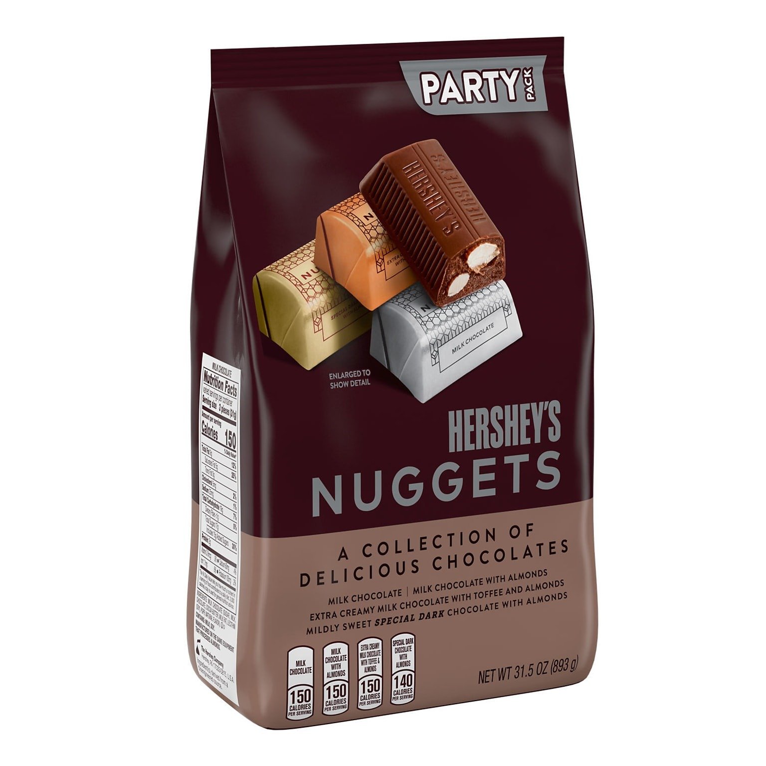 6385E535-FFE1-4049-8C0B630004CB9 Hershey's Nuggets Assorted Chocolate Candy Bar Party Pack, 31.5 oz (HEC01878) - Image 1