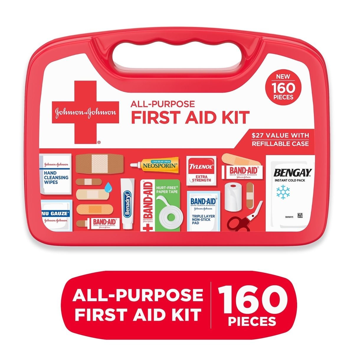 Johnson & Johnson All-Purpose First Aid Kit, 160 Pc. (202045) - Image 2