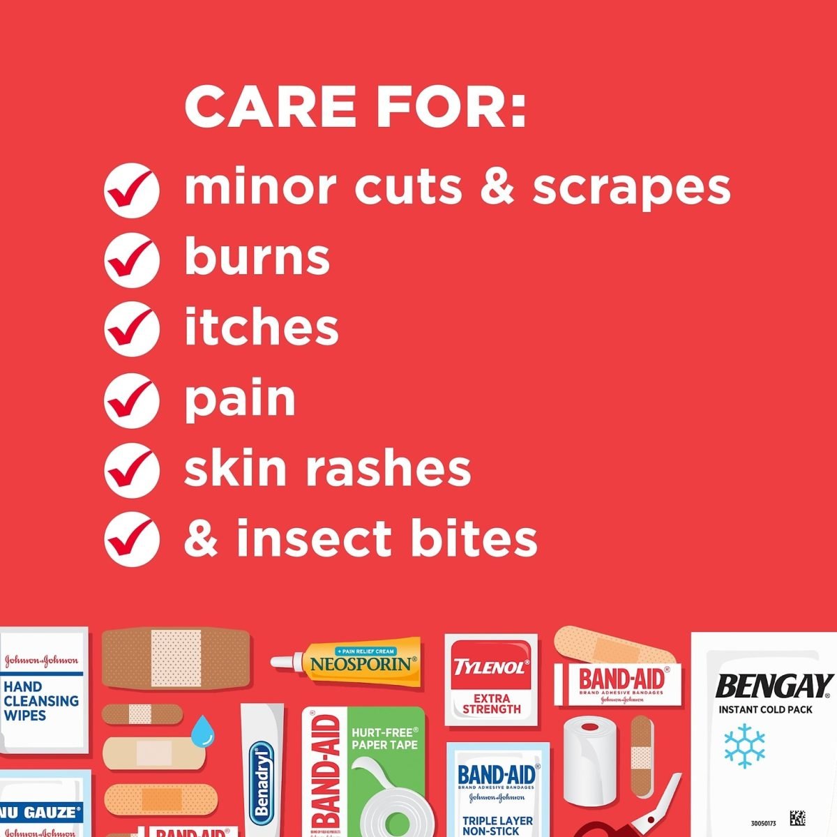 Johnson & Johnson All-Purpose First Aid Kit, 160 Pc. (202045) - Image 4