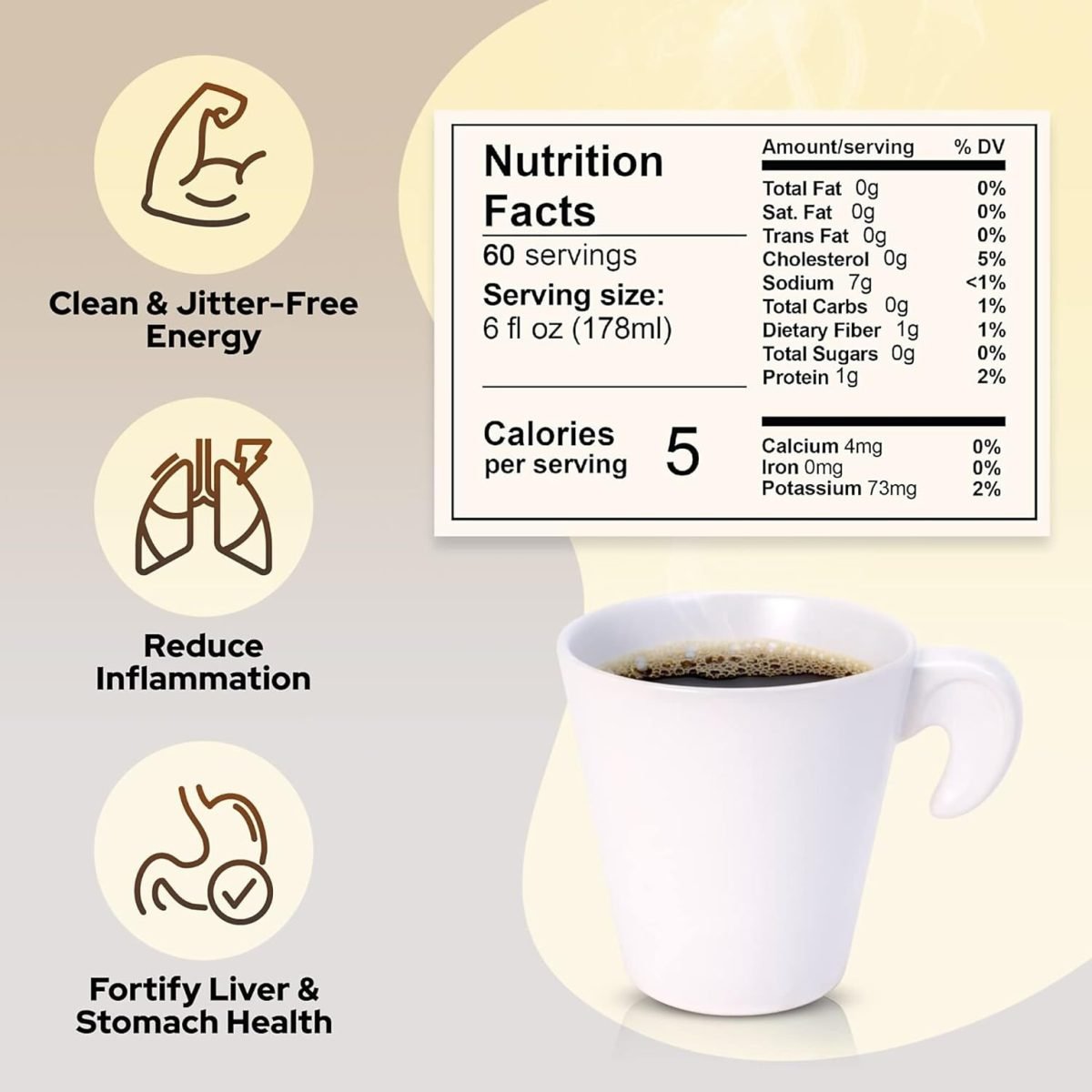 La Republica Organic Ground Superfood Mushroom Coffee, Fair Trade Arabica Coffee, Medium Roast, 60 Servings (LARR-OGMC) - Image 5