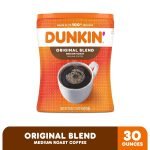 Dunkin' Original Blend Ground Coffee, Medium Roast, 30 oz. Canister (8133401102) - Image 2