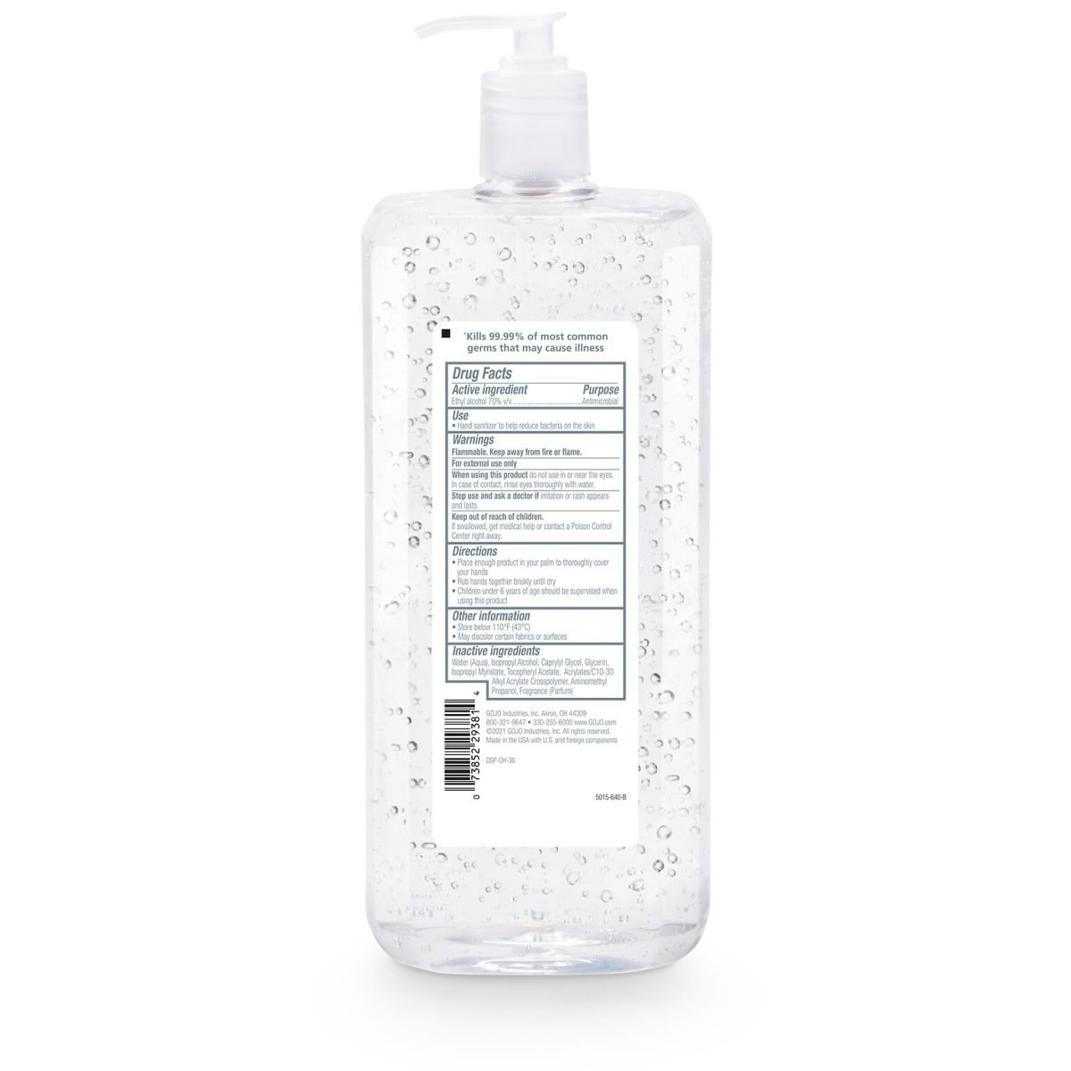 PURELL Advanced Hand Sanitizer Refreshing Gel, Clean Scent, 1.5 Liter Pump Bottle (5015-04) - Image 2