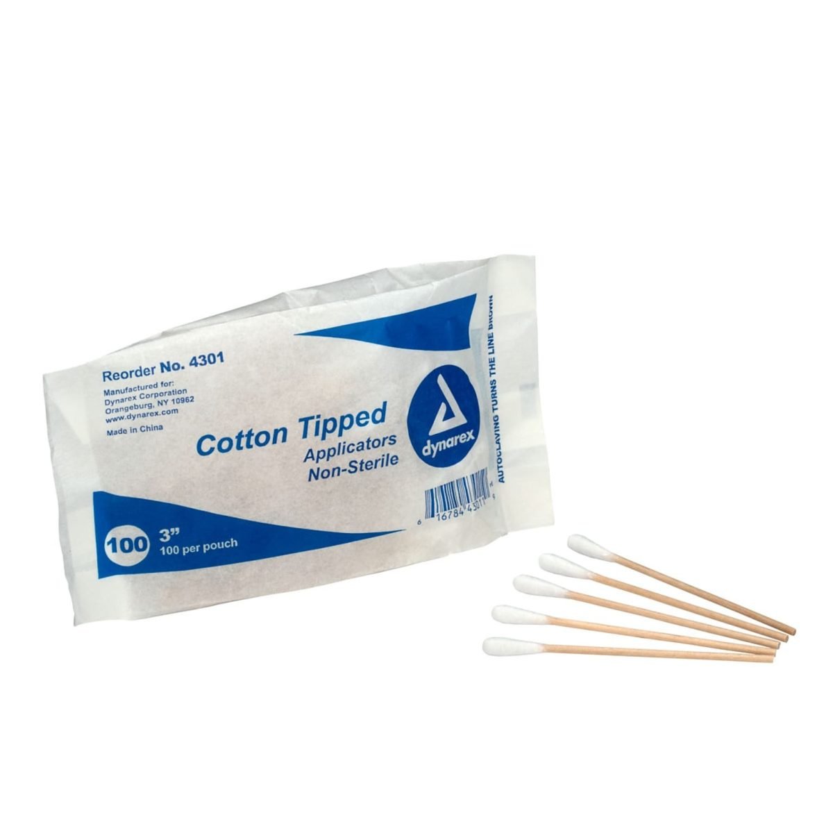 First Aid Only Cotton Tipped Applicators, 100/Bag (25-400) - Image 1