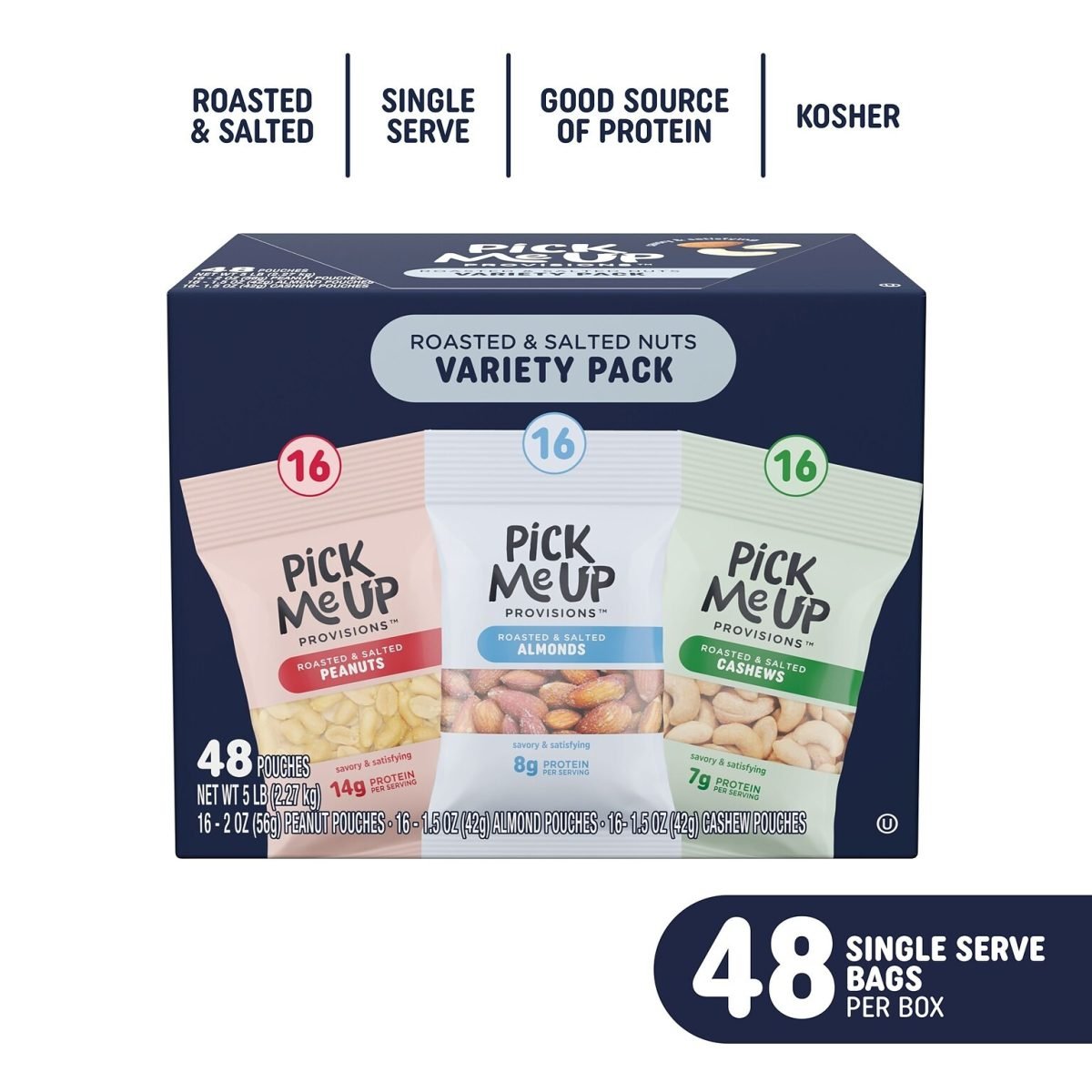 Pick Me Up Provisions™ Roasted & Salted Nuts Variety Pack, 48 Bags/Box (PM62985) - Image 3