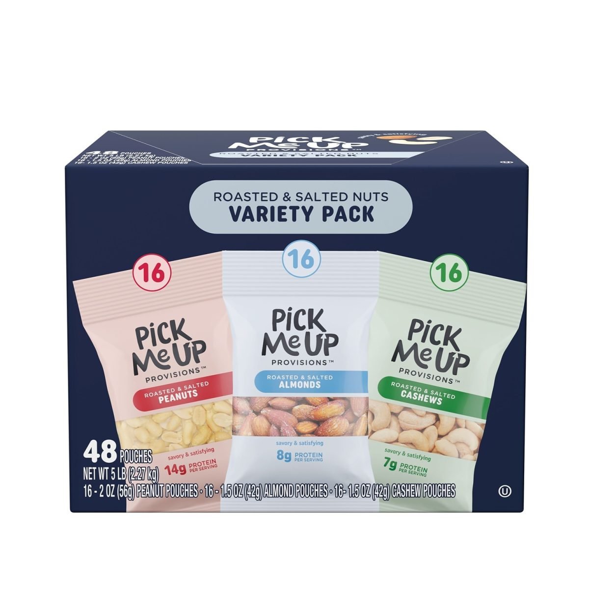 Pick Me Up Provisions™ Roasted & Salted Nuts Variety Pack, 48 Bags/Box (PM62985) - Image 1