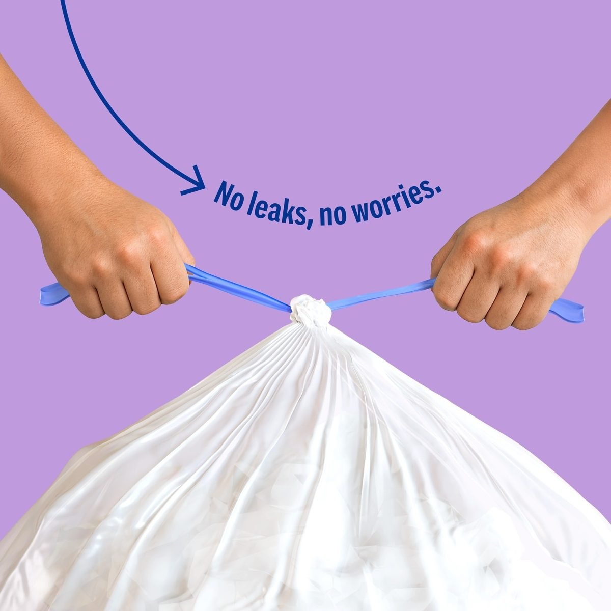 Perk™ 13 Gallon Kitchen Trash Bag, 28" x 24", Low Density, 0.9 mil, White, 120 Bags/Box (PK56750) - Image 4