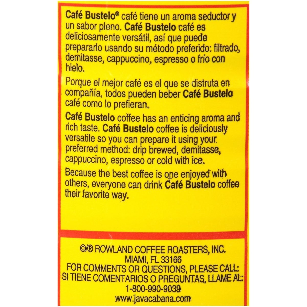 Café Bustelo Espresso Ground Coffee, Espresso Roast, 10 oz., Each (SMU00610/00050) - Image 3