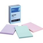 Quill Brand® Self-Stick Notes, 4" x 6", Coastal Pastel Colors, Lined, 100 Sheets/Pad, 5 Pads/Pack (746F5AQ) - Image 2