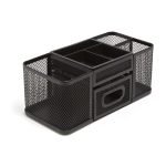 TRU RED™ 7-Compartment Wire Mesh Accessory Holder, Matte Black (TR57541) - Image 3