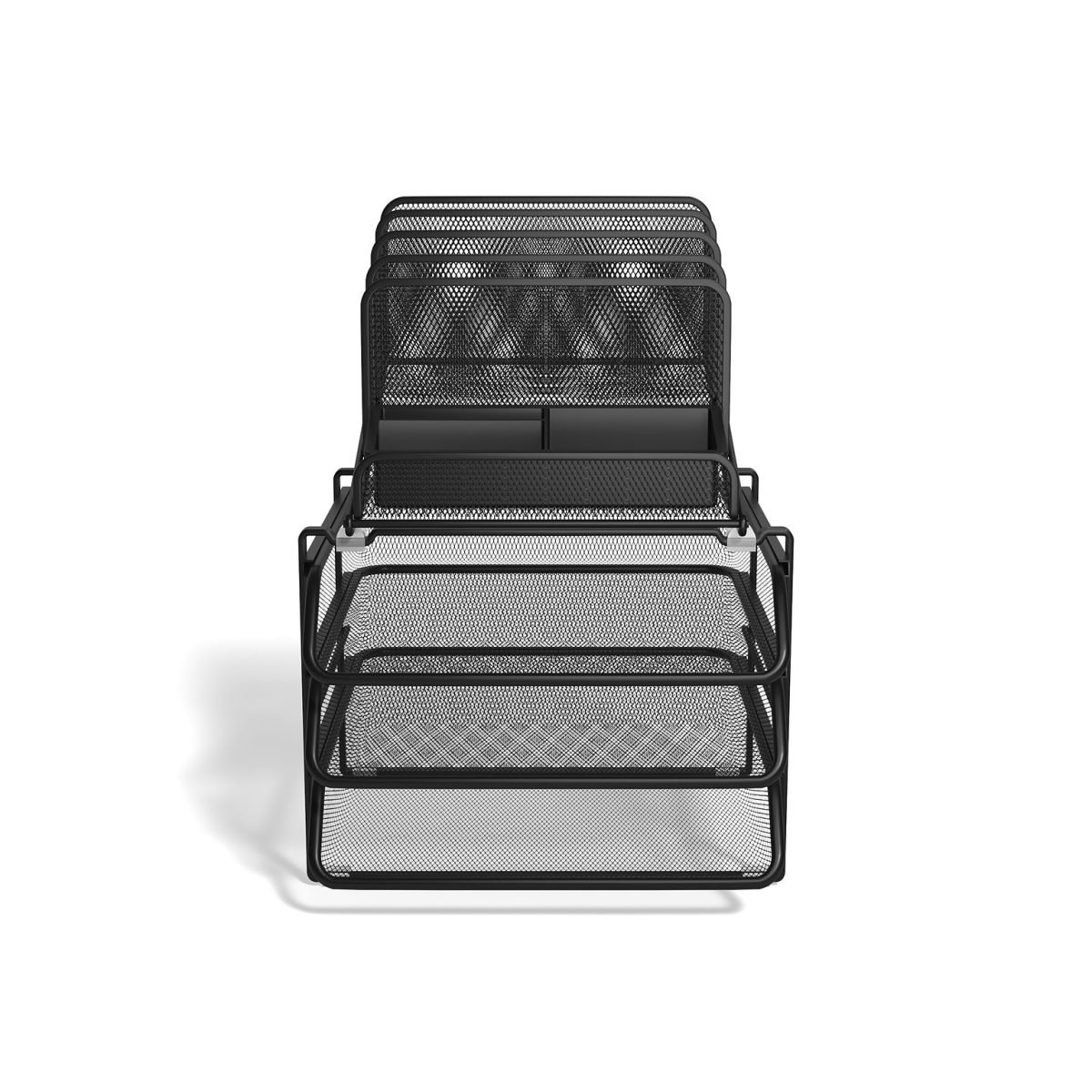 TRU RED™ All-In-One 10-Compartment Wire Mesh Compartment Storage, Matte Black (TR57530) - Image 2