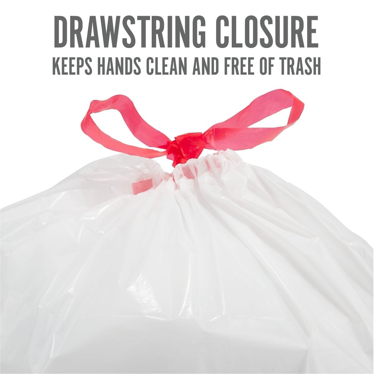 Perk™ 13 Gallon Kitchen Trash Bag, 28" x 24", Low Density, 0.9 mil, White, 120 Bags/Box, 3 Boxes/Carton (PK56750CT) - Image 4