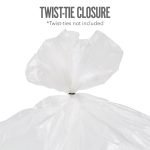 Perk™ 10 Gallon Kitchen Trash Bag, 24" x 24", High Density, 0.36 mil, Clear, 300 Bags/Box (PK56746) - Image 4