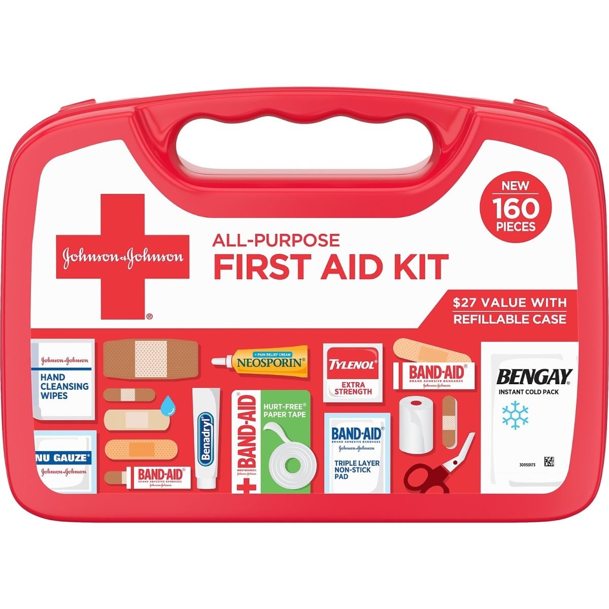 Johnson & Johnson All-Purpose First Aid Kit, 160 Pc. (202045) - Image 1