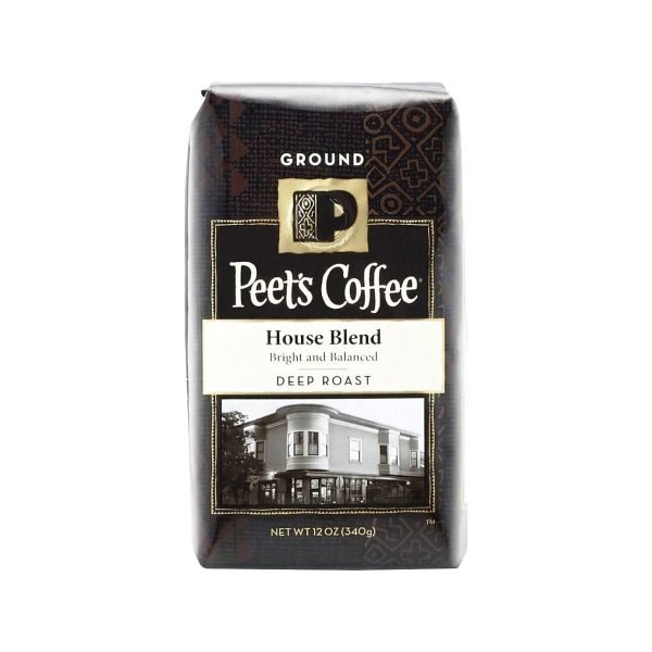 Peet's Coffee House Blend Ground Coffee, Dark Roast, 10.5 oz. (PCE835261)